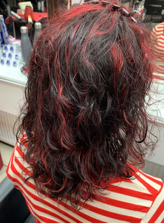 Highlights colour wash cut blow dry done by lLata