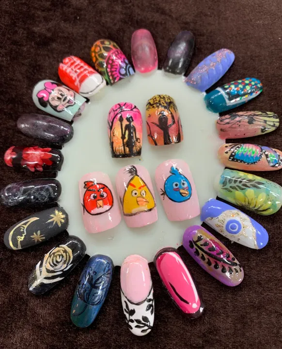 Nail Art work design for Acrylic and Gel Nails