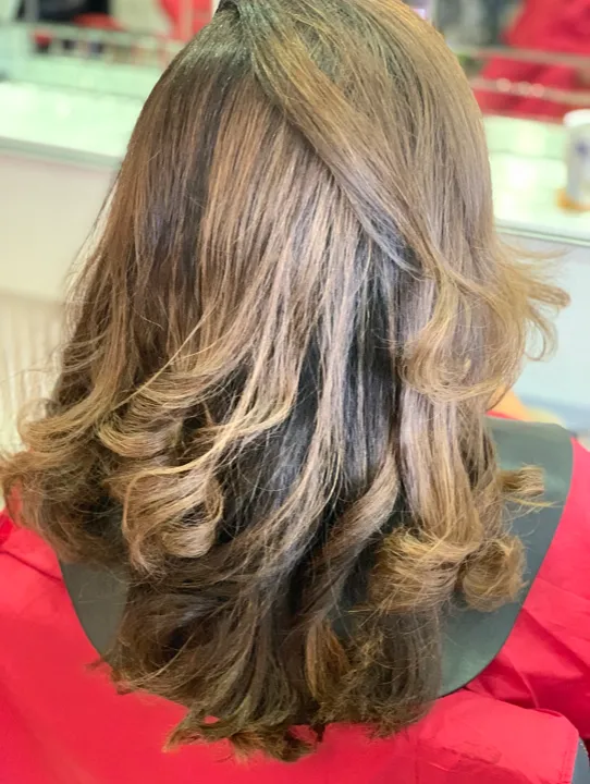 Highlights colour wash cut & blow dry